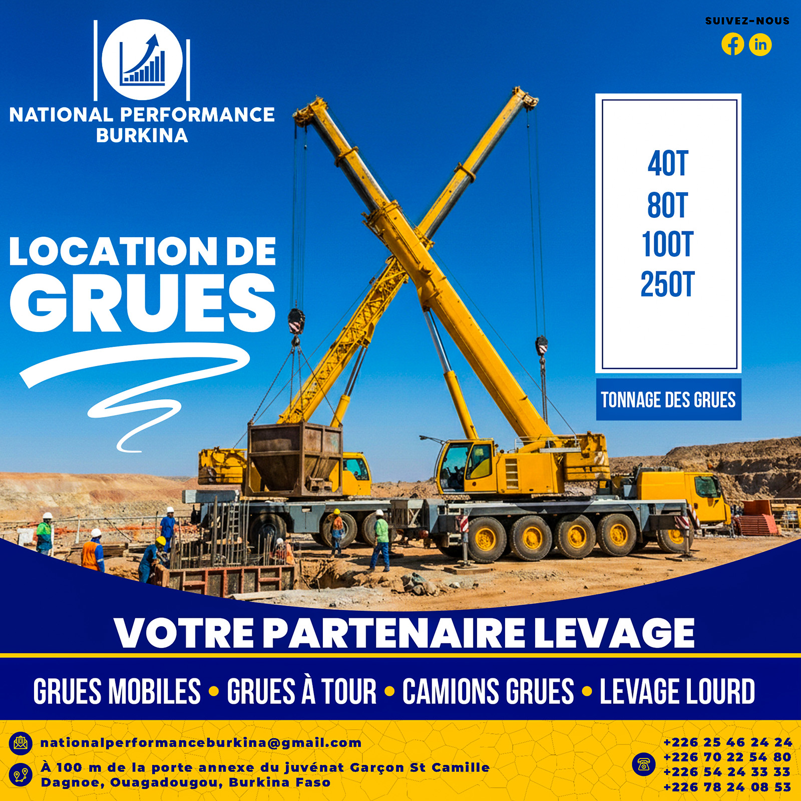 Location de grues & matériel de levage